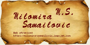 Milomira Samailović vizit kartica